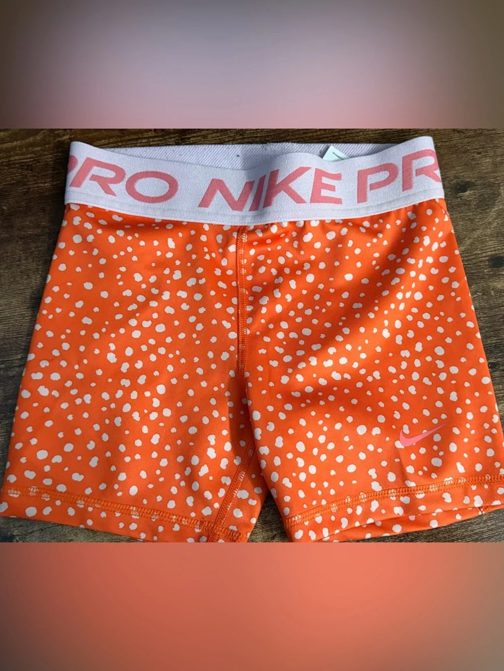 Nike Kids Pro Orange Printed Performance Shorts